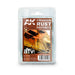 AK Interactive 4110 AFV Series: Crusted Rust Deposits Weathering Enamel Paint Set (3 Colors)