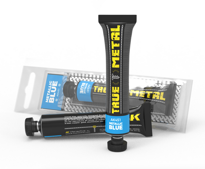 AK Interactive 451 True Metal Wax Metallic Blue 20ml Tube