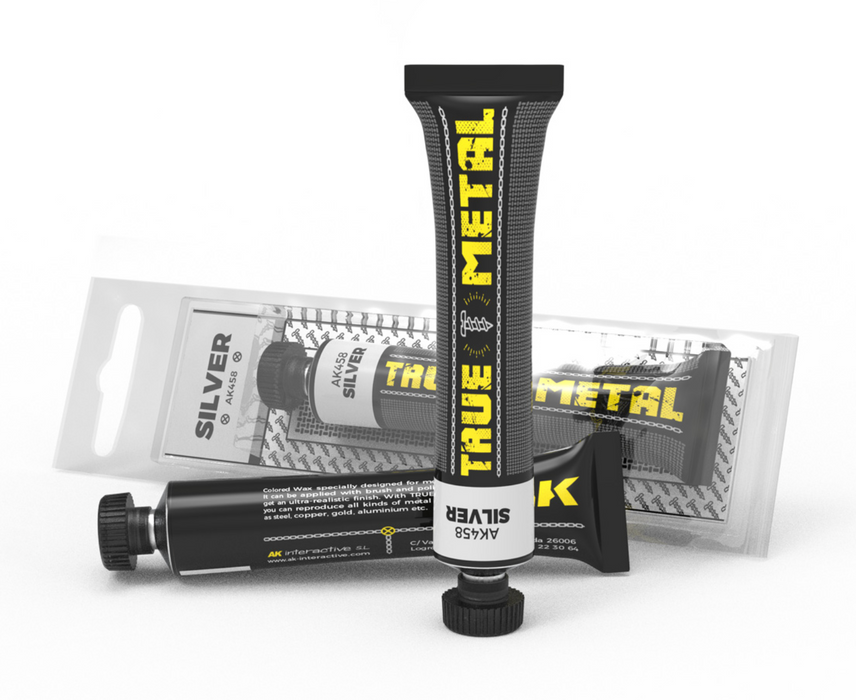 AK Interactive 458 True Metal Wax Silver 20ml Tube