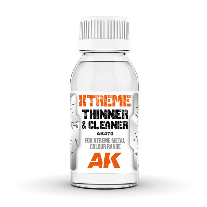 AK Interactive 470 Xtreme Cleaner for Xtreme Metal Color Range 100ml Bottle