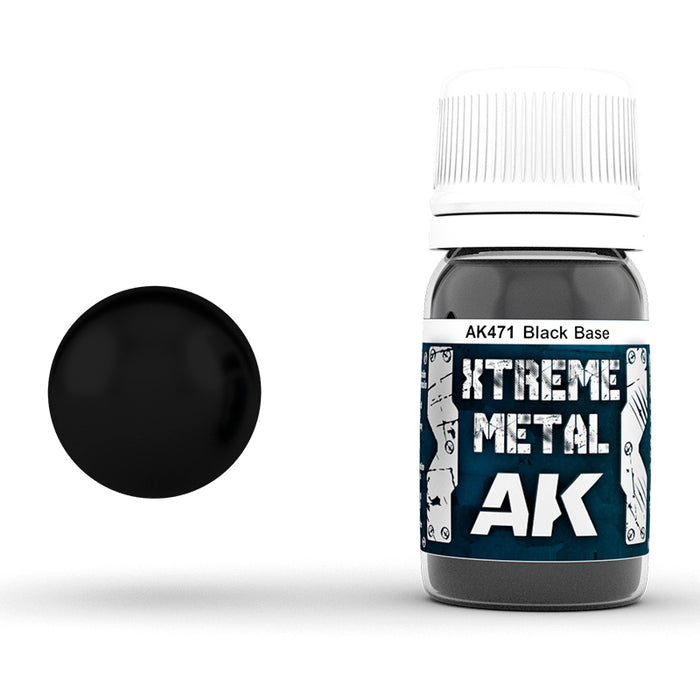 AK Interactive 471 Xtreme Metal Black Base 30ml Bottle