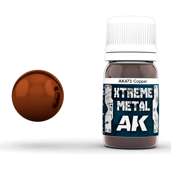 AK Interactive 473 Xtreme Metal Copper Metallic Paint 30ml Bottle