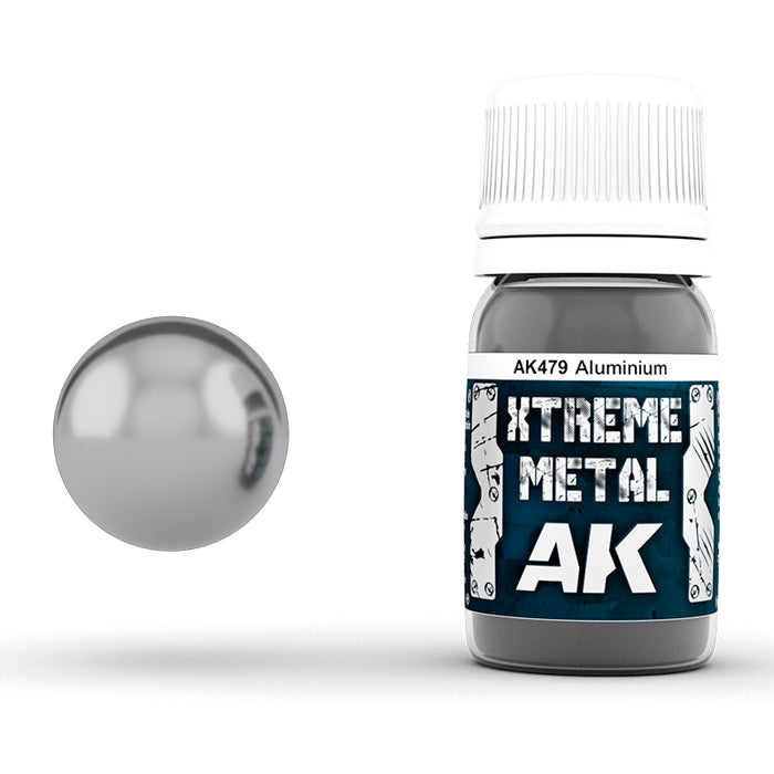 AK Interactive 479 Xtreme Metal Aluminum Metallic Paint 30ml Bottle