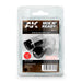 AK Interactive 616 Mix N' Ready 35ml Empty Bottles w/Labels (4)
