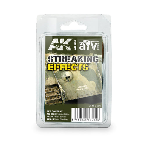 AK Interactive 62 Streaking Effects Enamel Paint Set (12, 13, 14)