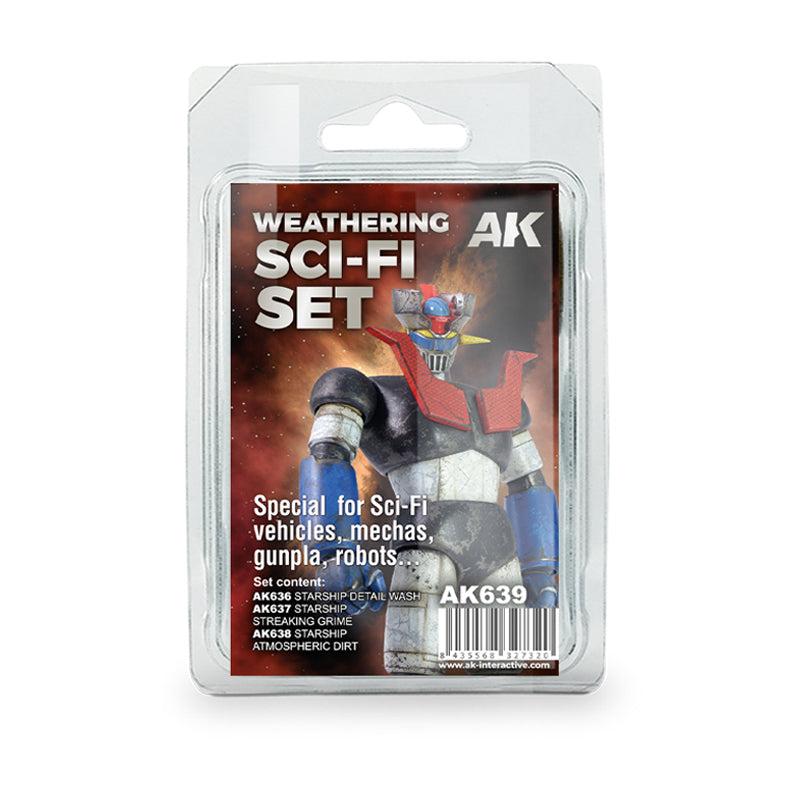 AK Interactive 639 Weathering Sci-Fi Enamel Paint Set