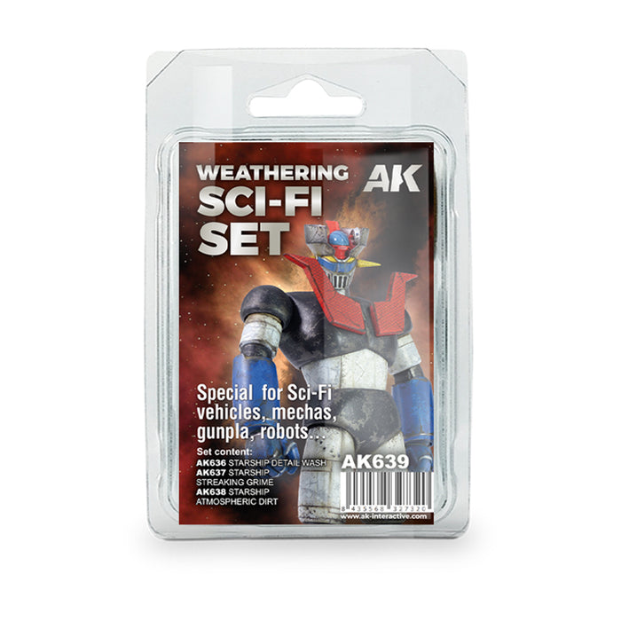 AK Interactive 639 Weathering Sci-Fi Enamel Paint Set