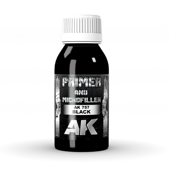 AK Interactive 757 Black Primer & Microfiller 100ml Bottle