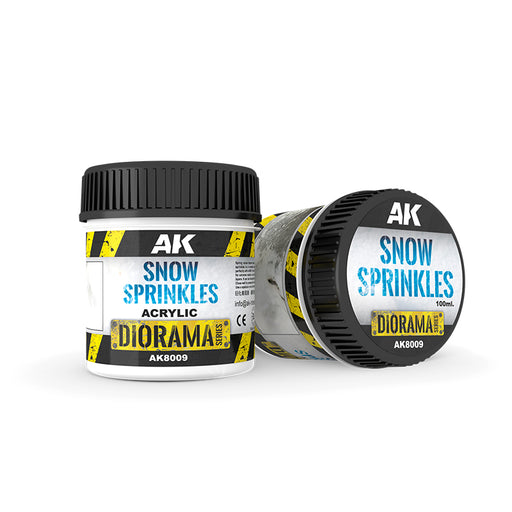 AK Interactive 8009 Diorama Series: Snow Sprinkles Texture Acrylic 100ml Bottle
