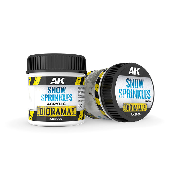 AK Interactive 8009 Diorama Series: Snow Sprinkles Texture Acrylic 100ml Bottle