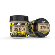 AK Interactive 8027 Diorama Series: Splatter Effects Dry Mud Acrylic 100ml Bottle