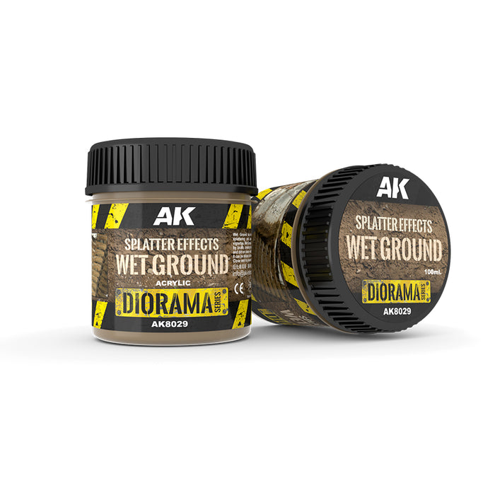 AK Interactive 8029 Diorama Series: Splatter Effects Wet Ground Acrylic 100ml Bottle