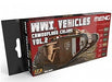 AK Interactive 805 WWI Vehicles Camouflage Colors Vol.2 Acrylic Paint Set (6 Colors) 17ml Bottles