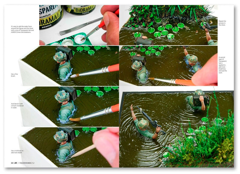 AK Interactive 8050 FAQ Dioramas 1.2 Extension: Water, Ice & Snow Modeling Guide Book