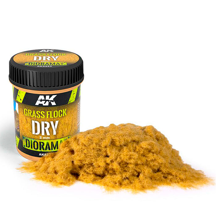 AK Interactive 8223 Diorama Series: Dry Grass Flock 250ml Bottle