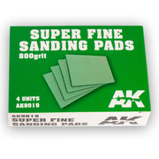 AK Interactive 9019 Super Fine Sanding Pads 800 Grit (4 Pack)