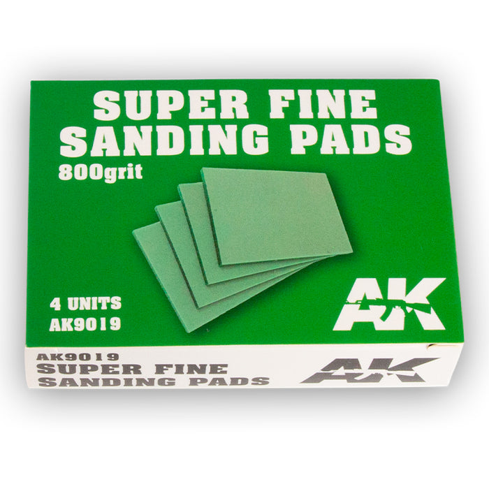 AK Interactive 9019 Super Fine Sanding Pads 800 Grit (4 Pack)