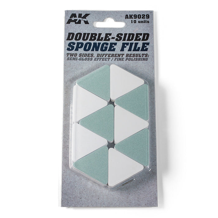 AK Interactive 9029 Double-Sided Sponge File Semi-Gloss & Polish Effect