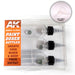 AK Interactive 9048 Paint Doser 100ml Bottles with Shaker Ball (3 Pack)