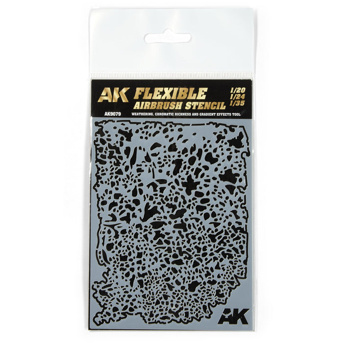 AK Interactive 9079 Flexible Airbrush Stencil for 1/20, 1/24, 1/35
