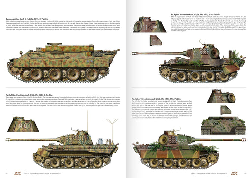 AK Interactive 916 1944 German Armour in Normandy Camouflage Profile Guide Book