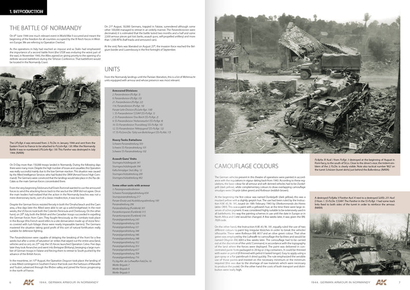 AK Interactive 916 1944 German Armour in Normandy Camouflage Profile Guide Book