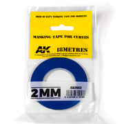 AK Interactive 9182 Blue Masking Tape for Curves 2mm