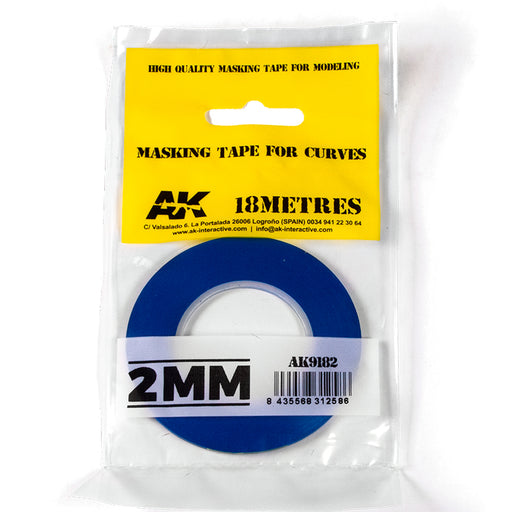 AK Interactive 9182 Blue Masking Tape for Curves 2mm