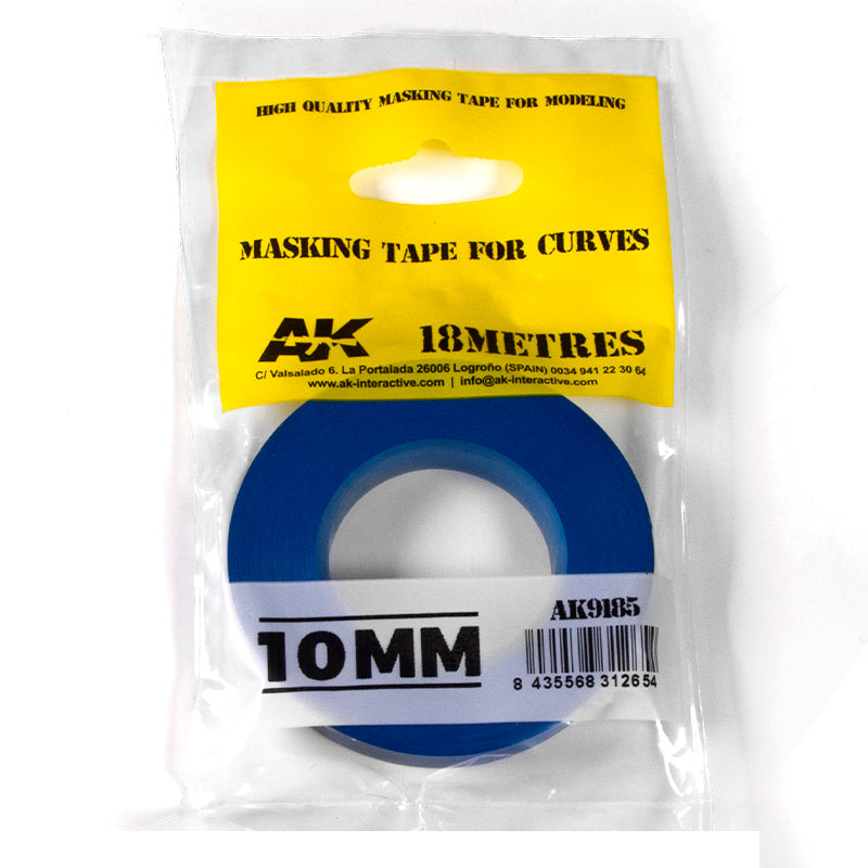 AK Interactive 9185 Blue Masking Tape for Curves 10mm