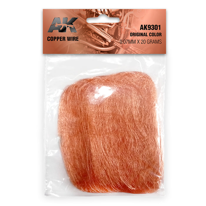 AK Interactive 9301 Copper Wire 0.07mm x 20 grams