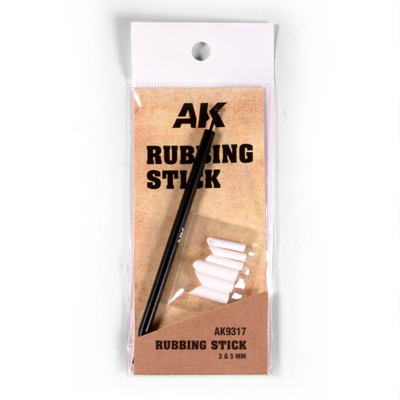 AK Interactive 9317 Rubbing Stick with 3mm & 5mm Tips (3ea)