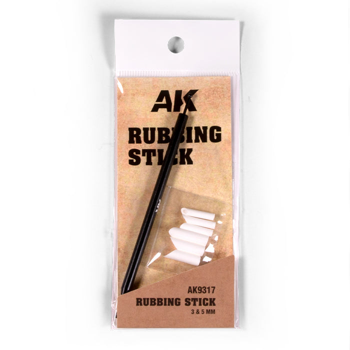 AK Interactive 9317 Rubbing Stick with 3mm & 5mm Tips (3ea)