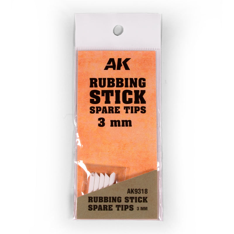 AK Interactive 9318 Rubbing Stick Spare Tips 3mm (5 Pack)