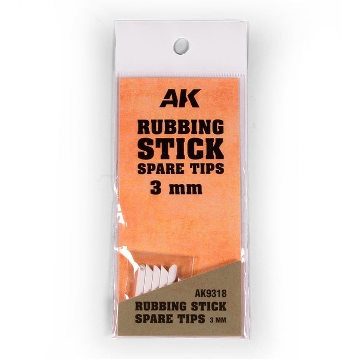 AK Interactive 9318 Rubbing Stick Spare Tips 3mm (5 Pack)