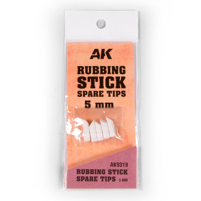 AK Interactive 9319 Rubbing Stick Spare Tips 5mm (5 Pack)