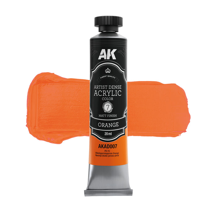 AK Interactive AD102 Artist Dense: Primary & Secondary Acrylic Paint Set (6 Colors) 20ml Tubes