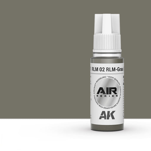 AK Interactive AK11811 RLM 02 (1938) Camouflage Gray 3Gen Acrylic Paint 17ml Bottle (Air Series)
