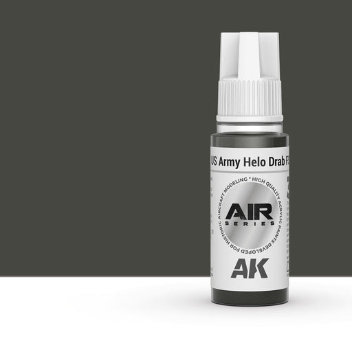 AK Interactive AK11872 US Army Helo Drab FS34031 3 Gen Acrylic Paint 17ml Bottle (Air Series)