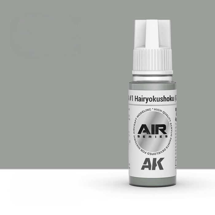 AK Interactive AK11899 IJA #1 Hairyokushoku Grey Green 3Gen Acrylic Paint 17ml Bottle (Air Series)