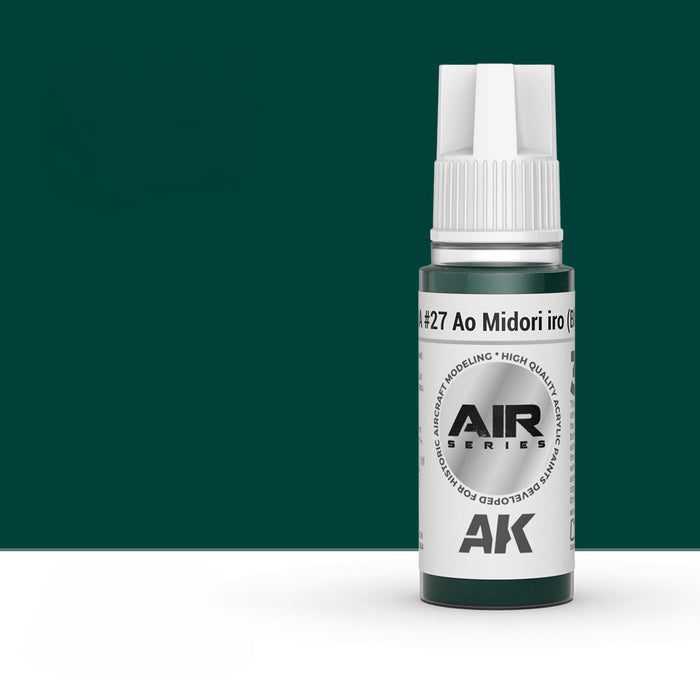 AK Interactive AK11903 IJA #27 Ao Midori iro Blue-Green 3Gen Acrylic Paint 17ml Bottle (Air Series)