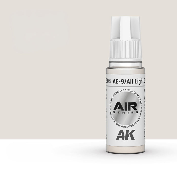 AK Interactive AK11908 AE-9/ALL Light Grey 3Gen Acrylic Paint 17ml Bottle (Air Series)