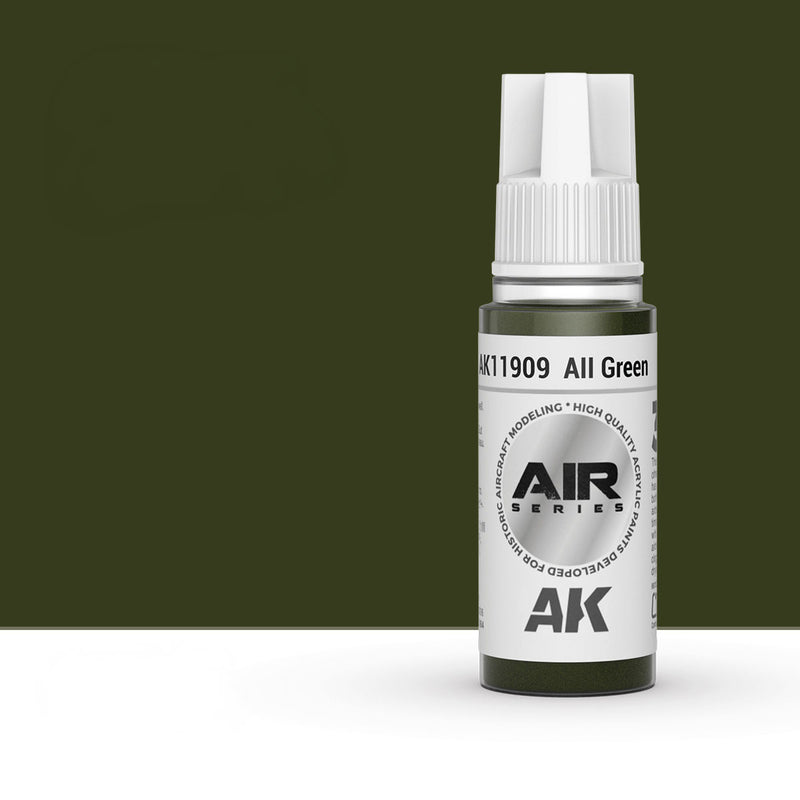 AK Interactive AK11909 All Green 3Gen Acrylic Paint 17ml Bottle (Air Series)