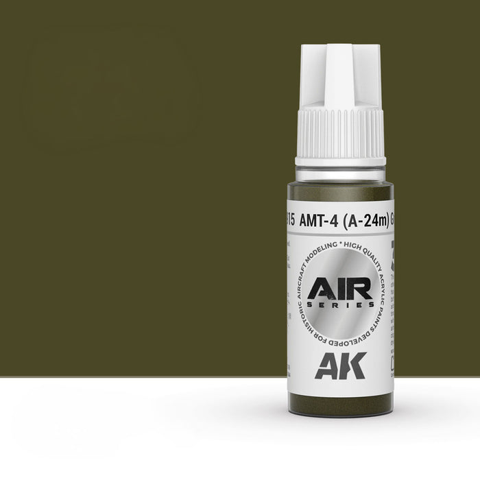 AK Interactive AK11915 AMT-4 (A-24m) Green 3Gen Acrylic Paint 17ml Bottle (Air Series)