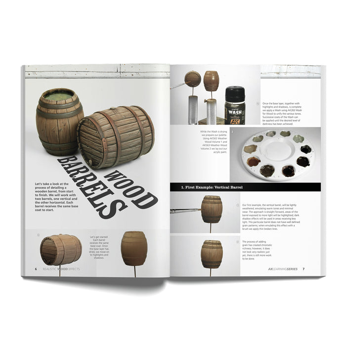AK Interactive AK259 Learning Series 1: Realistic Wood Effects Book (Softcover)