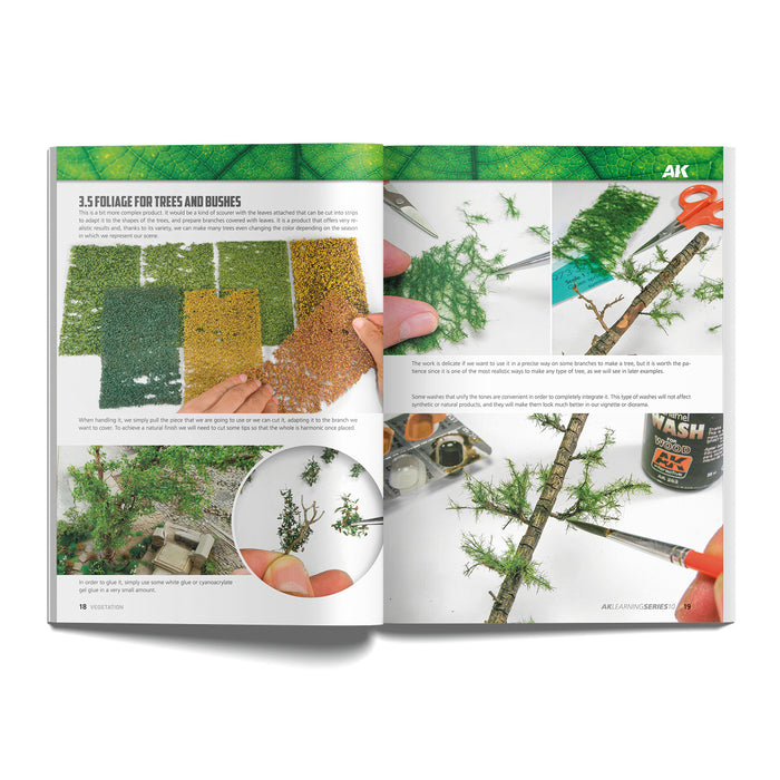 AK Interactive AK295 Learning Series 10: Mastering Vegetation in Modeling Book (Softcover)