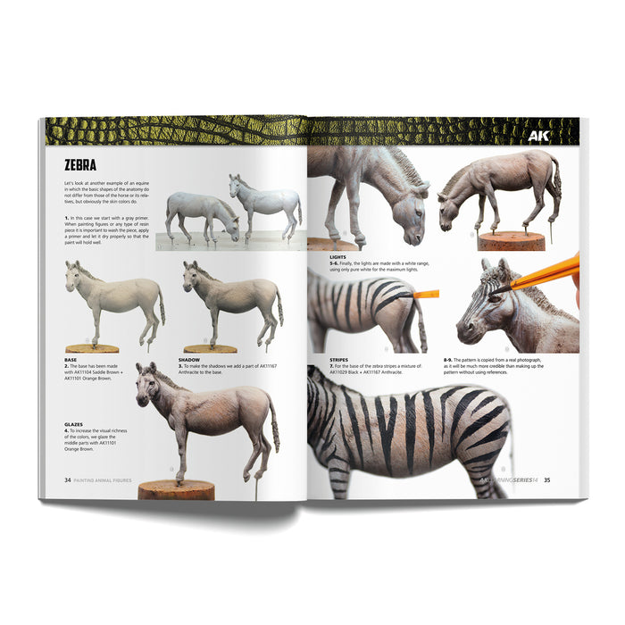 AK Interactive AK518 Learning Series 14: Painting Animal Figures (Softcover)
