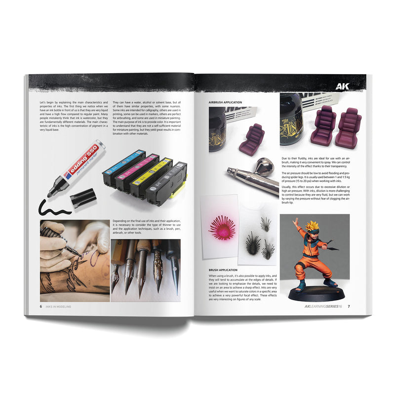 AK Interactive AK540 Learning Series 16: The Inks in Modeling Book (Softcover)