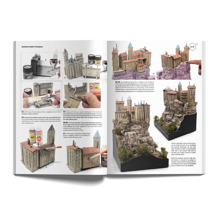 AK Interactive AK596 Learning Wargames Series 4: Scenery Techniques Book (Softcover)