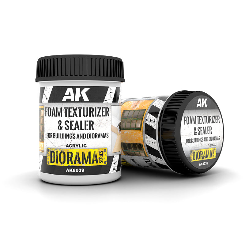 AK Interactive AK8039 Diorama Series: Foam Texturizer And Sealer 250ml Bottle