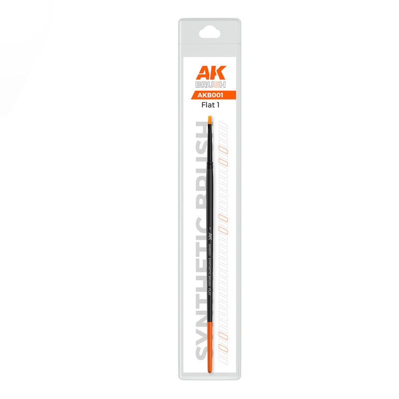 AK Interactive B001 Flat 1 Synthetic Brush